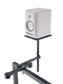 K&M 26749 Monitor Plate m, Black, 4 Rubber Knobs Included, Steel