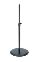 K&M 26750 Speaker Stand, Black, 2-Piece Folding Design, Locking Screw and Safety Hook, Height 930-1,430 mm, Mounting Aid Included, Speaker Will Be Fixed with Flange Adapter, Steel