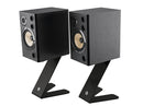 K&M 26773 Table Monitor Stand Z-Stand, Structured Black, Pack of 2, Height 253 mm, Max Load 15 kg, Steel