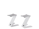 K&M 26773 Table Monitor Stand Z-Stand, Pure White, Pack of 2, Height 253 mm, Max Load 15 kg, Steel