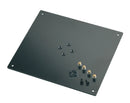 K&M 26792 Bearing Plate, Structured Black, Available in 3 Different Sizes, 4 Spikes and 4 Rubber Knobs Included, Steel