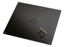 K&M 26792 Bearing Plate, Structured Black, Available in 3 Different Sizes, 4 Spikes and 4 Rubber Knobs Included, Steel
