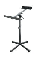 K&M 28070 Dulcimer Stand, Black, Spring-Loaded Clamping Knob, Height 700-1,050 mm, Length and Width Adjustable, Folding Base for Easy Transportation, Steel