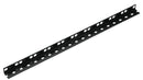 K&M 28410 Single Rack Rail, Black, Other Space Units Upon Request, Steel