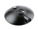 K&M 29375 Microphone Table Base, Black, Height 35 mm, Crackle-Free Switching, Wired, Zinc Die-Cast Base
