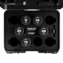 DZOFILM Vespid Prime 5-lens Kit- 12/25/35/50/75mm with case (PL+EF), Vista Vision Full-Frame Coverage, Interchangeable PL and EF Mount, 46.5mm Image Circle, Manual Focus and Iris, M77 Front Filter