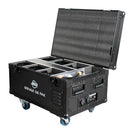 ADJ Mirage Q6 Pak Black, Pack Includes Six IP65 Battery Powered Fixtures with Black Finish, 4 x 10 Watt RGBA LEDs, 11 Degree