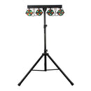 Eliminator Mini Par Bar, Portable Par Lighting System, Includes 4 x Mini Par RGBW, Tripod Stand, Wireless Remote, and Carry Bag