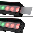 ADJ 15 HEX BAR IP, LED Linear Bar, IP 65 Rated, 15 x 12 Watt HEX Rgbwauv LEDs, 5 Zone Controlled Sections, 25 Degree Beam Angle, 35 Degree Lens Diffuser Included