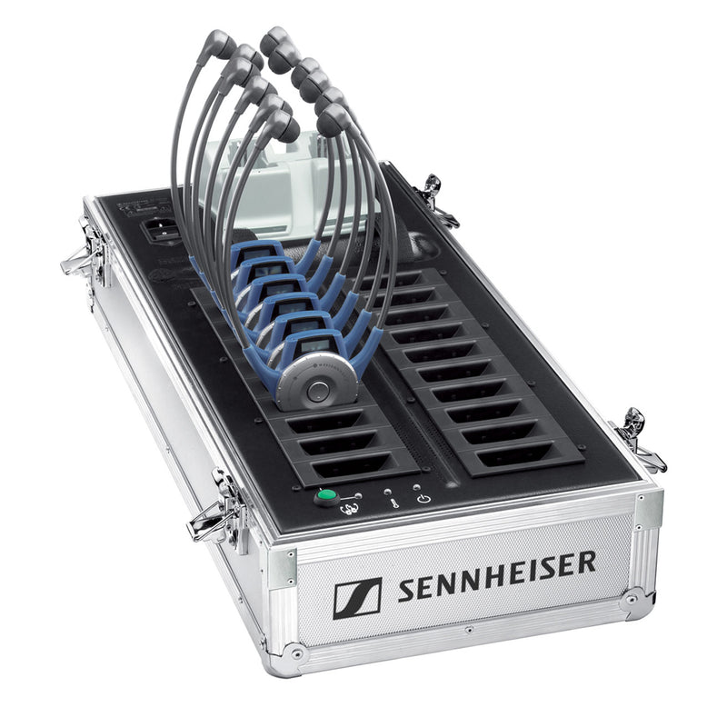 SENNHEISER EZL 2020-20L Carrying case with charger for (20) HDE2020-D-II-US or EK2020-D-II-US receivers