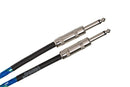 HOSA - Cloth Guitar Cable, Hosa Straight to Same, 18 ft, Blue/Green/White