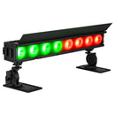 ADJ ElectraPix Bar 8, IP65 1/2 Meter Bar, Battery Powered, 8 x 20 Watt HEX LED Rgbaluv Individual Pixel Control, Backround RGB LEDs, Aria X2 Wireles, 20 Degree Diffusion Filter, L Track System