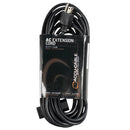 Accu-Cable EC-163-3FER25, 25 Ft 16 Gauge Black AC Extension with 3Fer