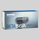 Shure BETA 56A, Snare/Tom Microphone, Supercardioid Swivel-Mount Dynamic Microphone with High Output Neodymium Element, for Instrument Applications