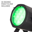 ADJ ElectraPix Par 7, IP65 Par, Battery Powered, 7 x 20 Watt HEX LED Rgbaluv Individual Pixel Control, Backround RGB LEDs, Aria X2 Wireles, 20 Degree Diffusion Filter, L Track System