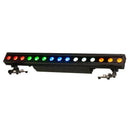 ADJ 15 HEX BAR IP, LED Linear Bar, IP 65 Rated, 15 x 12 Watt HEX Rgbwauv LEDs, 5 Zone Controlled Sections, 25 Degree Beam Angle, 35 Degree Lens Diffuser Included