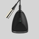 Shure MX393/C, Microflex Boundary, Cardioid, Condenser Boundary Microphone, Built-in Preamp, 12' 3-pin Mini Connector (TA3F) to XLR Cable, Programmable Switch and LED Indicator