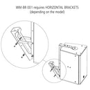 RCF WM-BR 001, Wall Mount Bracket for M 05, 06, 08, 10, 12, C 32 and C 45 (Requires Horizontal Bracket)
