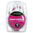 Accu-Cable QTR10, 10 Ft 1/4 Inch Male to Male Cable