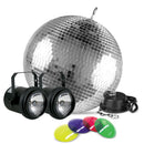 Eliminator M502EL, 12 Inch Mirror Ball Combo Pack with MAC8M Motor and 2 x PL1000EL