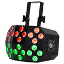 Eliminator Mega Wash 24, High Powered Wash Fixture with Wash and Chase Effects, 24 x 20 Watt HEX LEDs