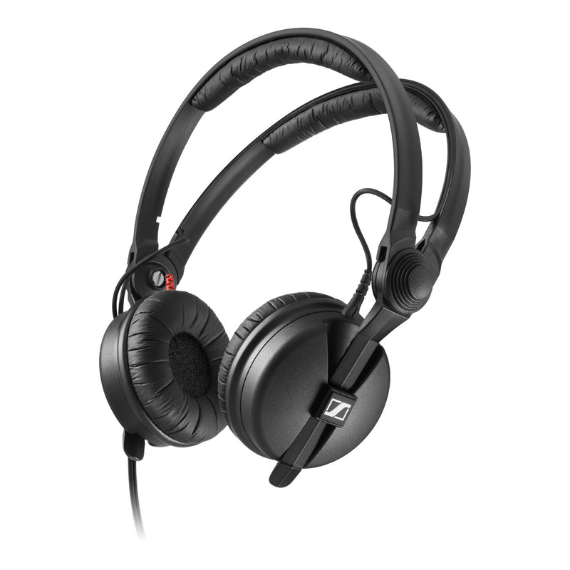 SENNHEISER HD 25 PLUS Closed-back, on-ear professional monitoring headphones with split headband, rotatable ear cup, and coiled cable (1