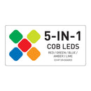 ADJ COB Cannon LP200X, Full Size Housing High Powered COB Wash Effect Now with Aria X2, 80 Degree Beam Angle, 200 Watt LED RGBAL Lime LED Source, Includes Two Optional Lens, 40 and 50 Degree, Omega Bracket Included for Pendant Mounting Purpose, Power in