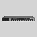 Shure UA845UWB, Antenna Distribution System, Five-way active antenna and power distribution system for QLXD-D, ULX, ULXD-D, Slx, and BLX (BLX4R only) receivers. Switchable frequency ranges: 174-216 MHz, 470-960 MHz, 1240-1260 MHz, 1492-1525 MHz