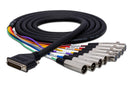HOSA - AES/EBU Snake, DB25 to 4 x XLR3M and 4 x XLR3F, 5 m