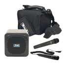Anchor Audio MINI Pro System 1, MINI Portable PA, AnchorLINK, battery recharge kit, soft carry case, wired handheld microphone, wireless belt pack transmitter with collar microphone