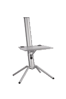 K&M 12386 Lectern Ovation Pro, Silver, Height 1,290 mm, Stand Aluminum, Wooden Desk with Aluminum Finish