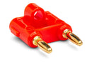 HOSA - Connector, Dual Banana, Red