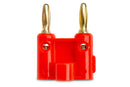 HOSA - Connector, Dual Banana, Red