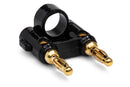 HOSA - Connector, Dual Banana, Black