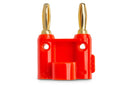 HOSA - Connector, Dual Banana, Red