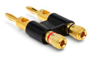 HOSA - Connector, Dual Banana, Black