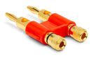 HOSA - Connector, Dual Banana, Red