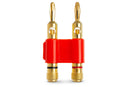 HOSA - Connector, Dual Banana, Red