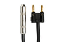 HOSA - Speaker Adapter, Hosa 1/4 in TS to Dual Banana, 6 in, Black
