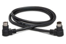 HOSA - CD Controller Cable, Right-angle 8-pin Mini-DIN to Same, 3 ft