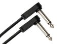 HOSA - Flat Guitar Patch Cable, Molded Low-profile Right-angle to Same, 12 in