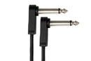 HOSA - Flat Guitar Patch Cable, Molded Low-profile Right-angle to Same, 6 in