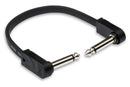 HOSA - Flat Guitar Patch Cable, Molded Low-profile Right-angle to Same, 6 in