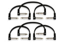HOSA - Flat Guitar Patch Cable, Molded Low-profile Right-angle to Same, 6 in, 6 pc