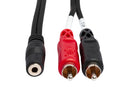 HOSA - Stereo Breakout, 3.5 mm TRSF to Dual RCA, 10 ft