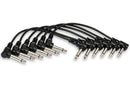 HOSA - Guitar Patch Cable, Molded Right-angle to Same, 6 in, 6 pc