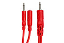 HOSA - Hopscotch Patch Cables, 3.5 mm TS with 3.5 mm TSF Pigtail to 3.5 mm TS, 5 pc, Various Lengths