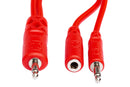 HOSA - Hopscotch Patch Cables, 3.5 mm TS with 3.5 mm TSF Pigtail to 3.5 mm TS, 5 pc, Various Lengths