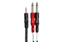 HOSA - Stereo Breakout, 3.5 mm TRS to Dual 1/4 in TS, 10 ft