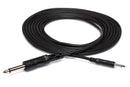 HOSA - Mono Interconnect, 3.5 mm TS to 1/4 in TS, 3 ft